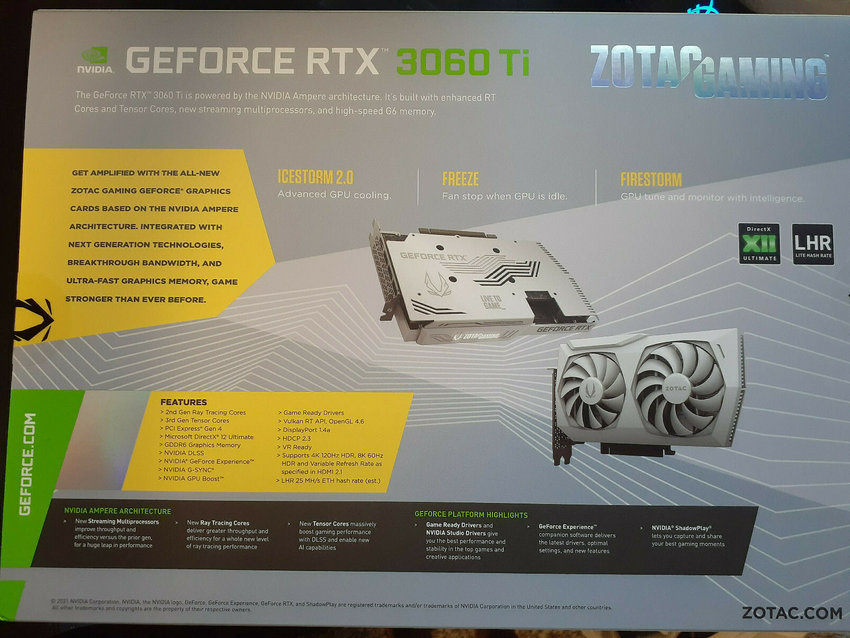 ZOTAC Gaming GeForce RTX 3060 Ti for saleIn Pueblo, CO
